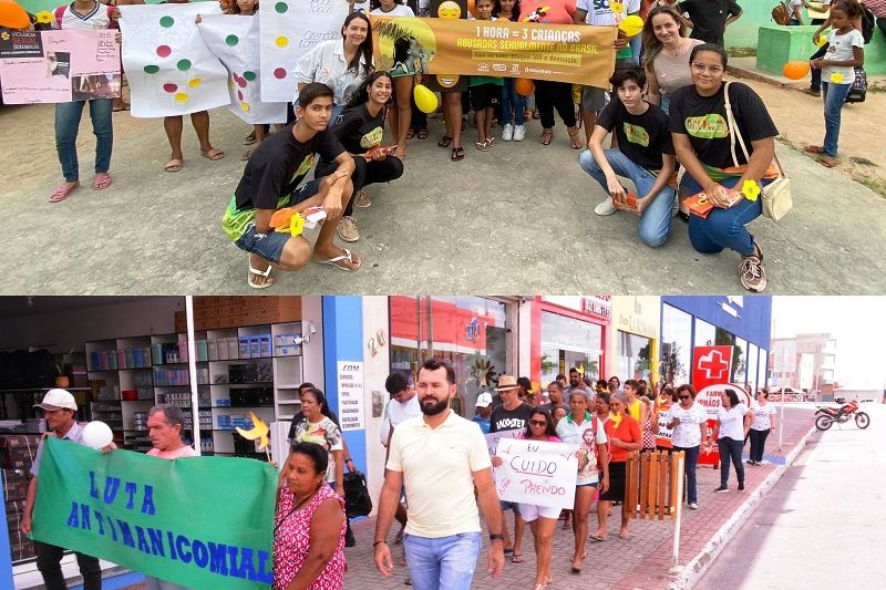 Caminhadas marcam dia de conscientização sobre o Maio Laranja e Luta Antimanicomial