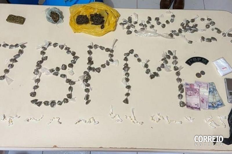 Operação resulta em três prisões e apreensão de drogas em Olho D'água das Flores