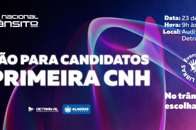 Detran Alagoas abre inscrição de aulão gratuito para candidatos a 1ª CNH