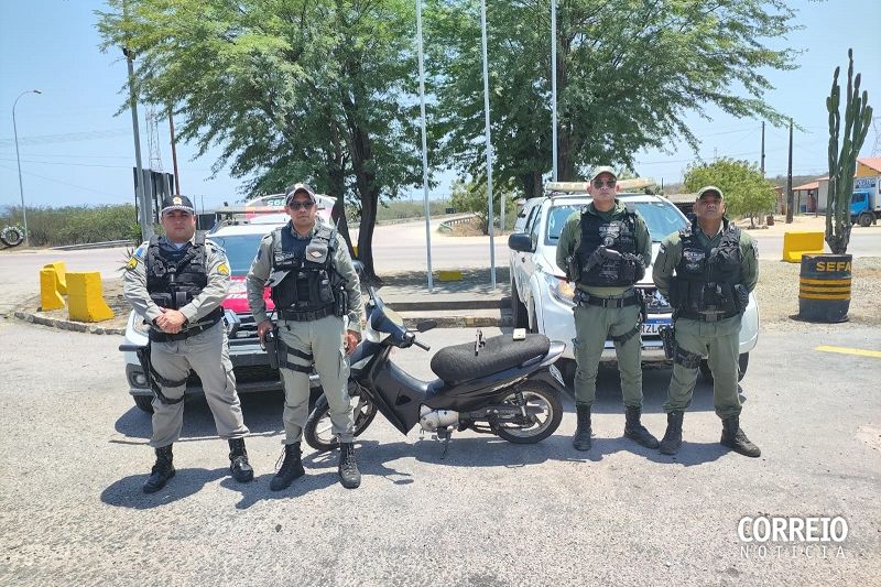 Polícia prende criminoso baiano pouco tempo depois dele roubar moto em Delmiro Gouveia