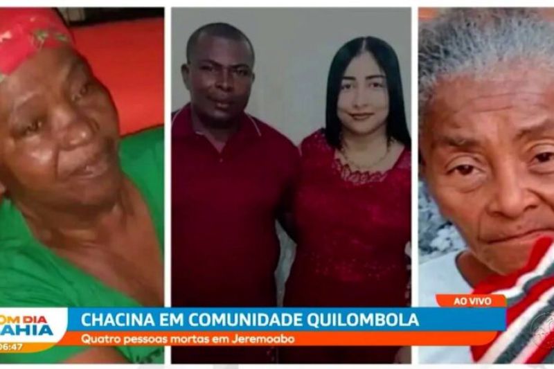 Quatro pessoas são mortas perto de comunidade quilombola na Bahia