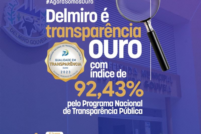 Delmiro Gouveia conquista Selo Ouro em transparência e alcança maior índice de Alagoas