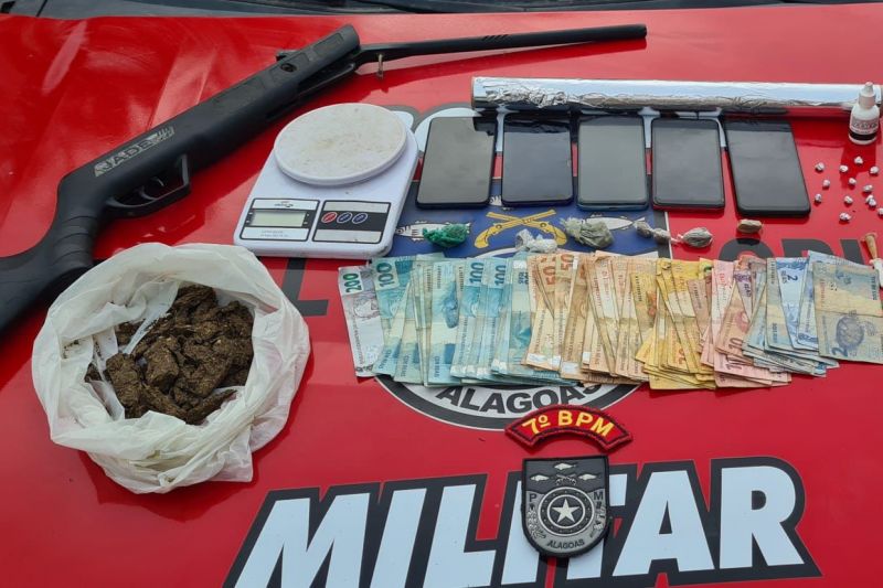 Operação integrada da Polícia Militar prende suspeitos de tráfico de drogas em Maravilha
