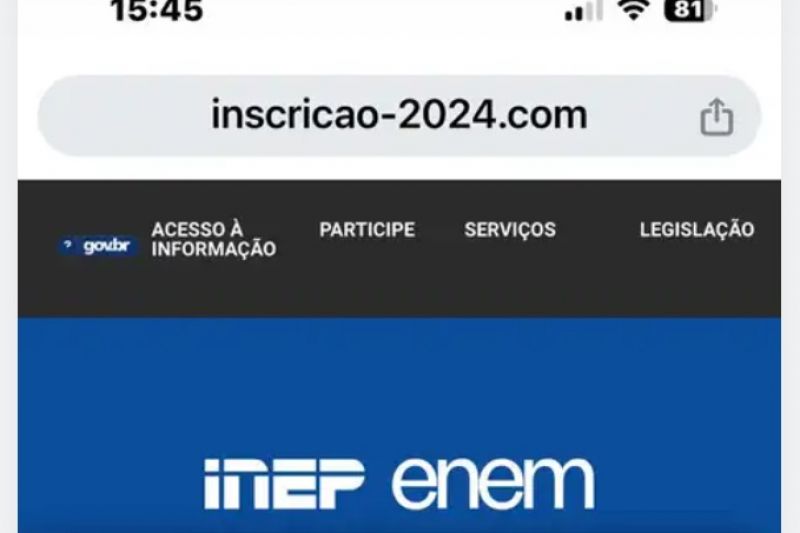Golpistas usam página falsa do Enem para roubar dinheiro da inscrição
