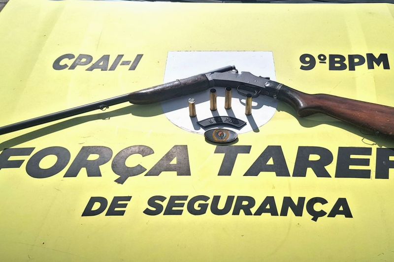 Idoso é preso por posse irregular de arma de fogo e por ameaça em Delmiro Gouveia