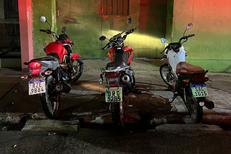 Três motos furtadas são recuperada após perseguição policial em Olho D’água das Flores