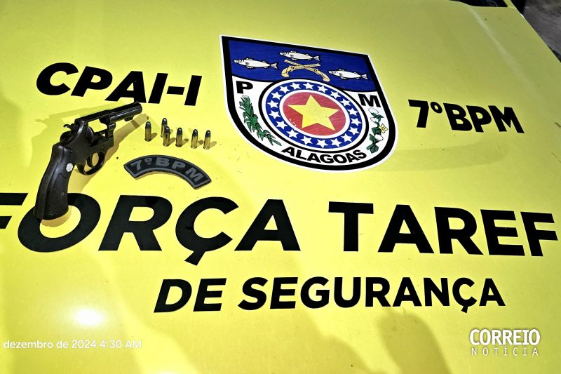 Homem é preso suspeito de porte ilegal de arma de fogo durante festa em São José da Tapera