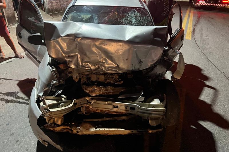 Motorista fica ferido após colisão entre dois veículos em Olho D’água do Casado