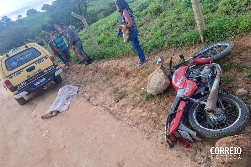 Acidente com moto resulta na morte de uma pessoa na zona rural de Mata Grande