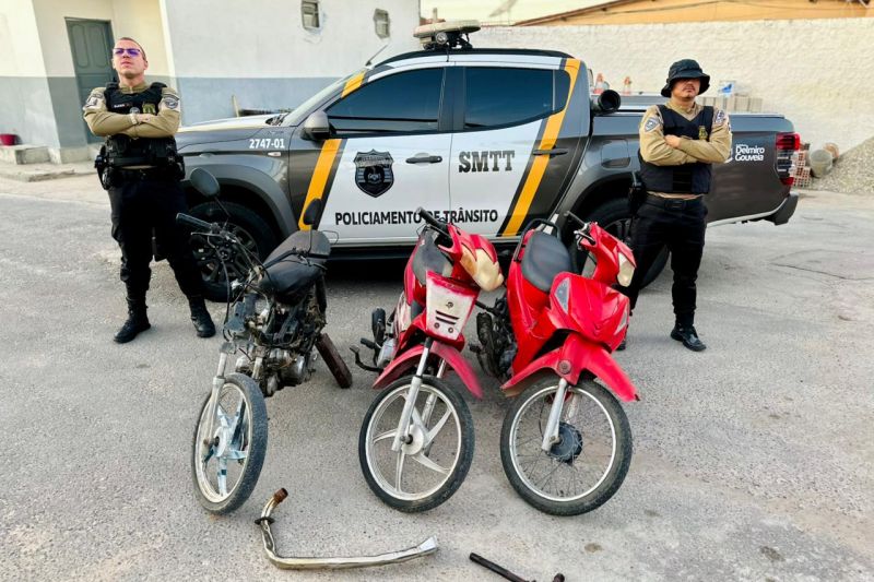 SMTT intensifica fiscalização e apreende motos com escapamentos adulterados em Delmiro