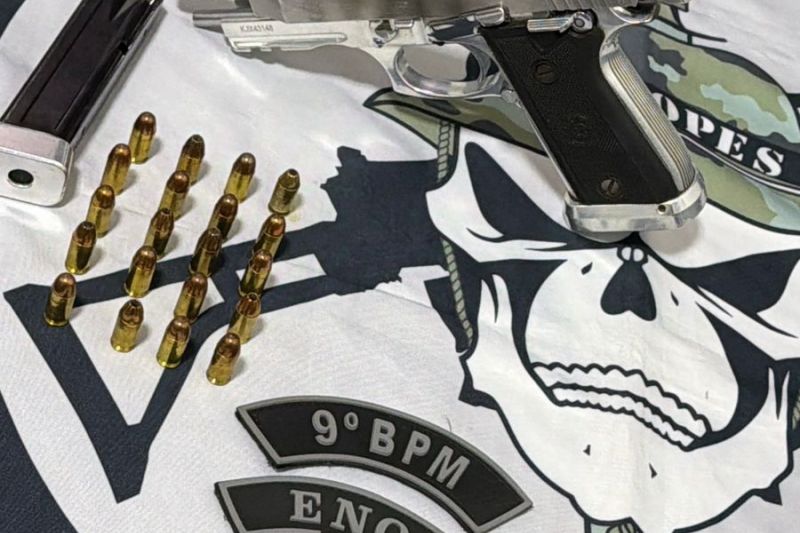 Homem é preso com pistola e 20 munições durante abordagem do Pelopes em Delmiro Gouveia